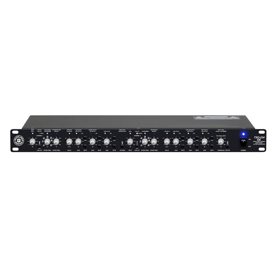TOPP PRO - Topp Pro TXO-234 MKII Active Stereo Crossover 2-Way/3-Way/Mono 4-Way c/w Limiter (TXO234 MKII / TXO-234MKII / TXO234MKII)